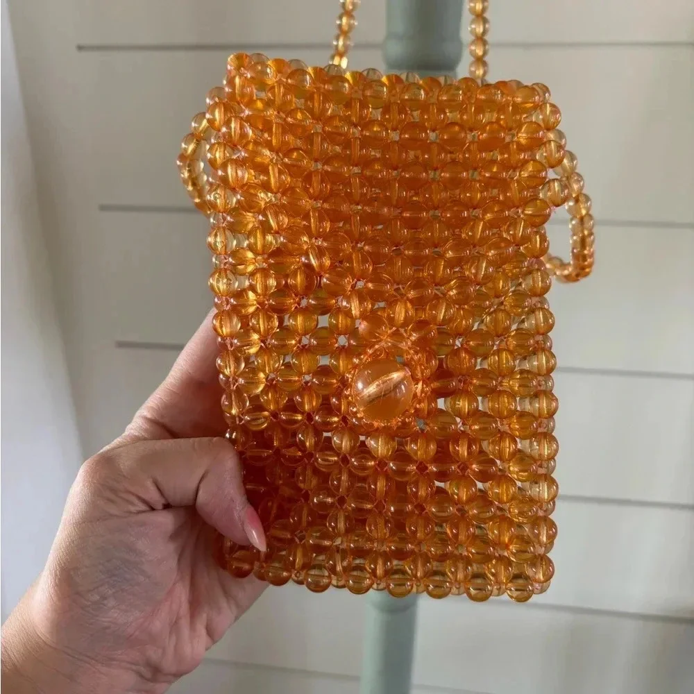 Orange Beaded Purse - Picture 4 of 5